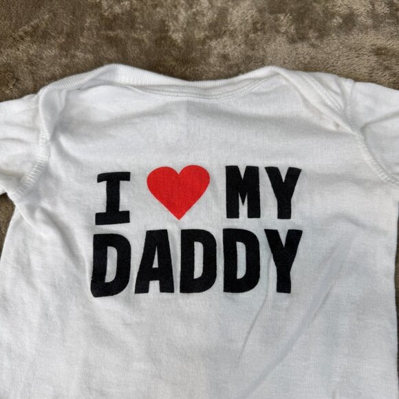 I Love My Daddy 6M Baby Bodysuit, Funny Baby Vest, Baby Playsuit, Novelty Baby - Picture 3 of 5